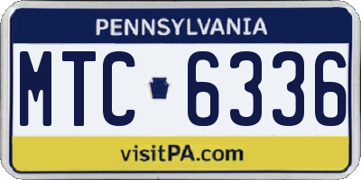 PA license plate MTC6336