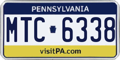 PA license plate MTC6338