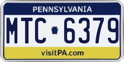 PA license plate MTC6379