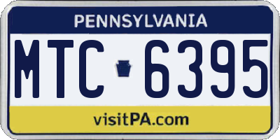 PA license plate MTC6395