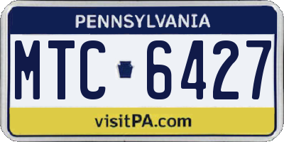 PA license plate MTC6427