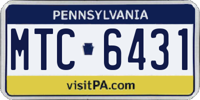 PA license plate MTC6431
