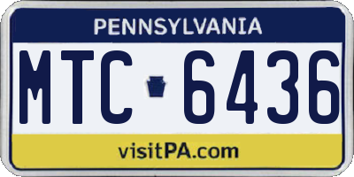 PA license plate MTC6436