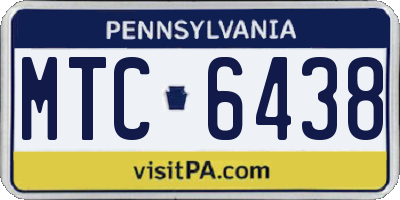 PA license plate MTC6438