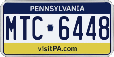 PA license plate MTC6448
