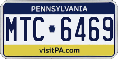 PA license plate MTC6469
