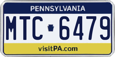 PA license plate MTC6479