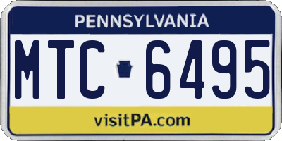 PA license plate MTC6495