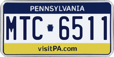 PA license plate MTC6511