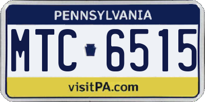 PA license plate MTC6515