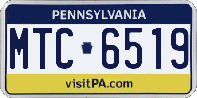 PA license plate MTC6519