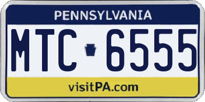 PA license plate MTC6555