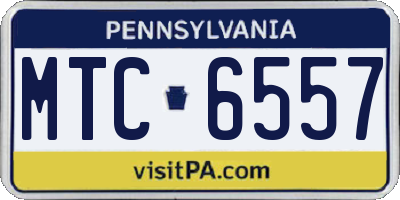 PA license plate MTC6557