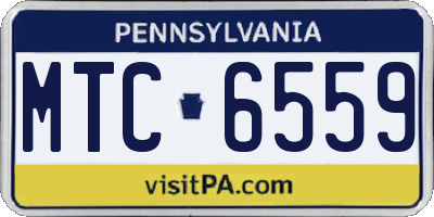 PA license plate MTC6559
