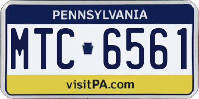 PA license plate MTC6561