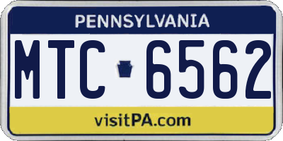 PA license plate MTC6562
