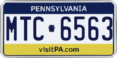 PA license plate MTC6563