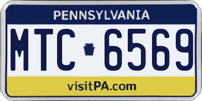 PA license plate MTC6569