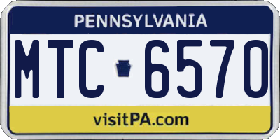 PA license plate MTC6570
