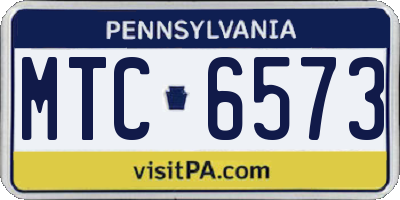 PA license plate MTC6573
