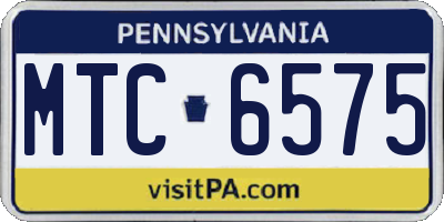PA license plate MTC6575