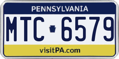 PA license plate MTC6579