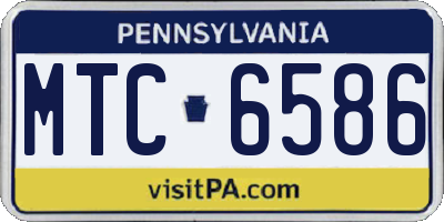 PA license plate MTC6586