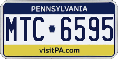 PA license plate MTC6595