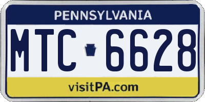 PA license plate MTC6628
