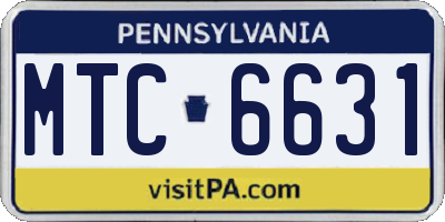 PA license plate MTC6631