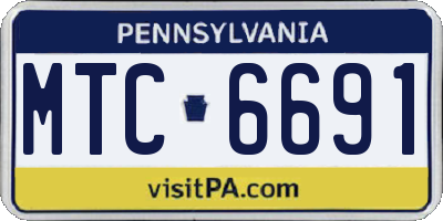 PA license plate MTC6691