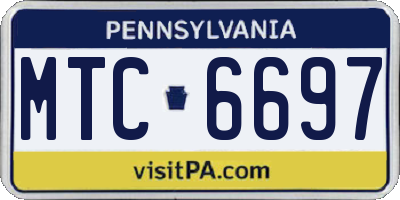 PA license plate MTC6697