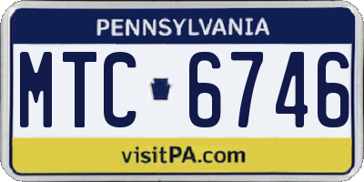 PA license plate MTC6746