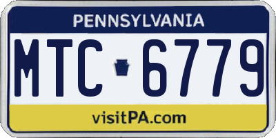 PA license plate MTC6779