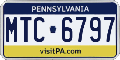 PA license plate MTC6797