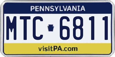 PA license plate MTC6811