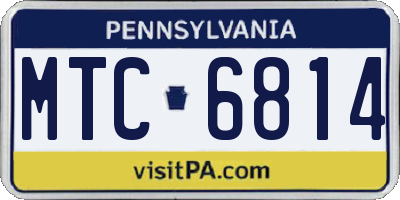 PA license plate MTC6814