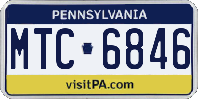 PA license plate MTC6846