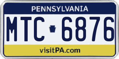 PA license plate MTC6876