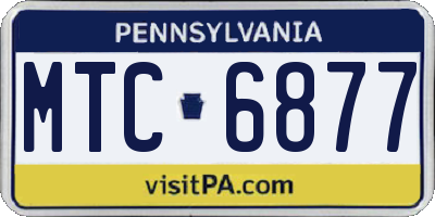 PA license plate MTC6877