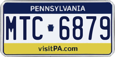 PA license plate MTC6879
