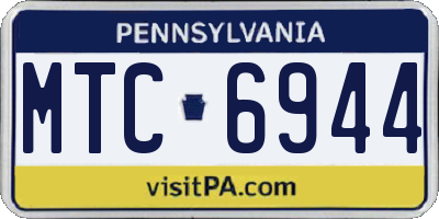 PA license plate MTC6944