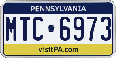 PA license plate MTC6973