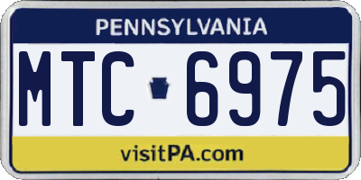PA license plate MTC6975