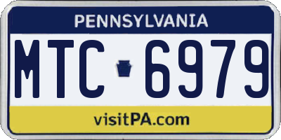 PA license plate MTC6979
