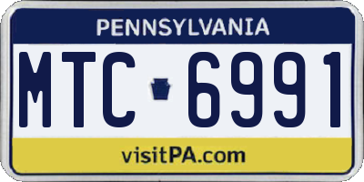 PA license plate MTC6991