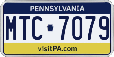 PA license plate MTC7079