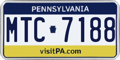 PA license plate MTC7188