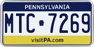 PA license plate MTC7269