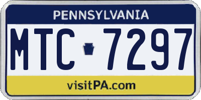 PA license plate MTC7297
